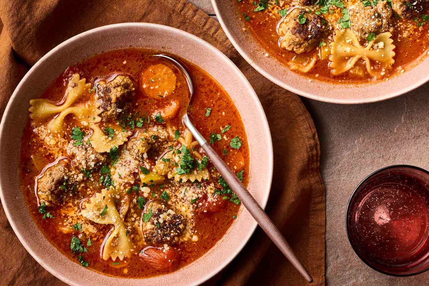 Flavorful Meatball Soup: Southern Spices, Tender Meatballs & Rich Broth